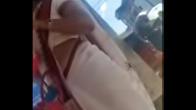 office girl in ethnic wear showing sexy hip and boobs