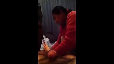 flashing lund to desi maid while giving massage