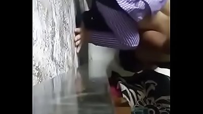 School girl enjoying doggy style with bf